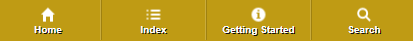 Navigation bar with Home, Index, Getting Started, and Search buttons
