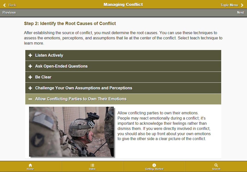LeaderMap content page with an accordion interaction