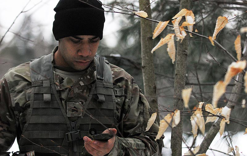 Army medic tests his land navigation skills