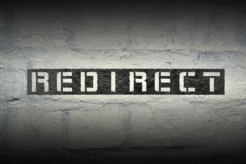 Image of the word “redirect”
