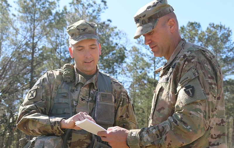 Two commanders having a discussion