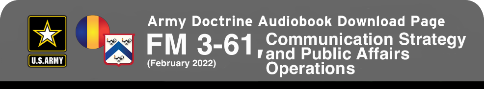 FM 3-61 Communication Strategy and Public Affairs Operations Audio