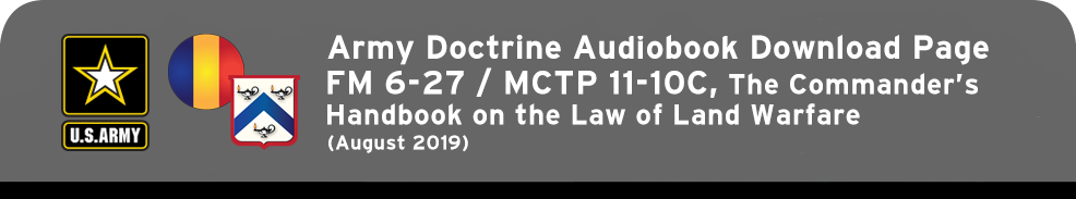 FM 6-27 / MCTP 11-10C, The Commander’s Handbook on the Law of Land ...